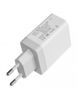 Makki бързо зарядно Fast Charger - QC3.0+2xUSB 30W White - MAKKI-QC30W3