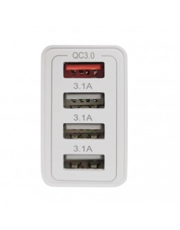 Makki бързо зарядно Fast Charger - QC3.0+3xUSB 30W White - MAKKI-QC48W4