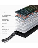 MCHOSE геймърска механична клавиатура Gaming Mechanical Keyboard Ace 68 - 8K, Ice Blue Magnetic Switch [Linear] (English US), White