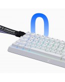 MCHOSE геймърска механична клавиатура Gaming Mechanical Keyboard Ace 68 - 8K, Ice Rhino Magnetic Switch [Linear] (English US), White
