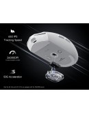 MCHOSE професионална геймърска мишка G3 V2 White - Wireless Gaming Mouse - 1K, Omron Mechanical