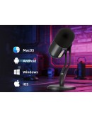 Marvo Геймърски микрофон Gaming USB Microphone - Blast 50 MIC-08 Black - USB, RGB