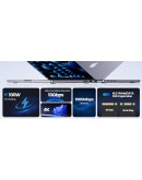 Orico докинг станция Portable Docking station M.2 SATA/NVMe - HDMI, USB3.2-A x 1, USB-C (10Gbps) x 1,USB-C (PD100W), USB2.0-A x 2, LAN - OM28PR-G2-BK