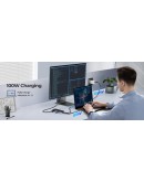 Orico докинг станция Portable Docking station M.2 SATA/NVMe - HDMI, USB3.2-A x 1, USB-C (10Gbps) x 1,USB-C (PD100W), USB2.0-A x 2, LAN - OM28PR-G2-BK