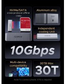 Orico докинг станция Storage - HDD/M.2 Dock - 2 BAY Offline Clone 2.5/3.5/M.2 NVMe USB-C/USB-A - IT28E-C-EU-GY