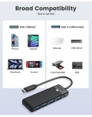 Orico хъб USB3.1 HUB Type-C - 4 x USB3.0 - PAPW4A-C3-015-WH