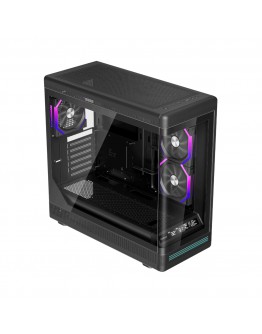 1stPlayer кутия Case ATX - PB8 Black - 3 x 120 mm A-RGB fans included, USB-C