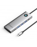 Orico докинг станция Type-C Docking Station Power Distribution 100W - HDMI, Type-C x 1, USB3.0 x 3, LAN 1000Mbps Gigabit, SD/TF, VGA, Audio - PW11-10P-GY