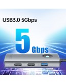 Orico докинг станция Docking Station Type-C Power Distribution 60w - PW11-5P-GY-EP - HDMI, USB3.0 x1, USB2.0 x1