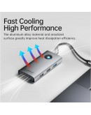 Orico докинг станция Docking Station Type-C - PW11-6P-GY-EP - HDMI x 1, USB-C x 1, USB3.0 x 3, USB-C PD100W x 1