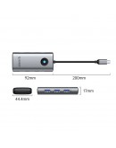 Orico докинг станция Docking Station Type-C - PW11-6P25R-GY-BP - HDMI, USB-A x 3, PD100W x 1, LAN (2.5Gbps)