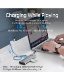 Orico докинг станция Type-C Docking Station Power Distribution 100W - HDMI, Type-C x 1, USB3.0 x 2, USB 2.0 x 1, LAN 1000Mbps Gigabit, VGA - PW11-8PC-GY-EP