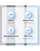 Orico хъб HUB USB3.1 3 port - 2 x USB3.0, 1 x Type C, Black - PWC2U-C3-015-BK
