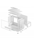 DeepCool кутия Case mATX - CH160 PLUS WH