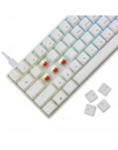 White Shark геймърска механична клавиатура Gaming Mechanical Keyboard SHINOBI 2 - YUSYA 5P Red Switches (English US), White