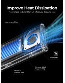 Orico външна кутия за диск Storage - Case - M.2 NVMe M key - 40Gbps, USB-A/USB-C - TCM2-U4-BK-BP