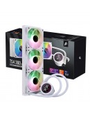 1stPlayer водно охлаждане Water Cooling 360mm - Thunderstorm TS4 360 White - Digital Display, aRGB