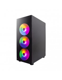 1stPlayer Кутия Case ATX - Fire Dancing V3-B RGB - 4 fans included