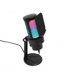 VCom Геймърски микрофон Gaming USB Microphone - VCOM-M902 Black - USB, RGB