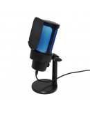 VCom Геймърски микрофон Gaming USB Microphone - VCOM-M902 Black - USB, RGB