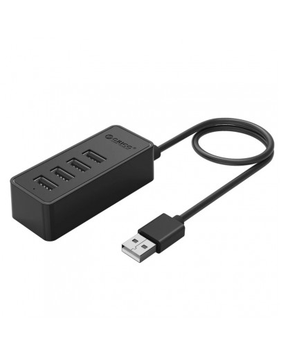 Orico хъб USB2.0 HUB 4 port - USB/Micro USB input, Black - W5P-U2-030-BK-EP