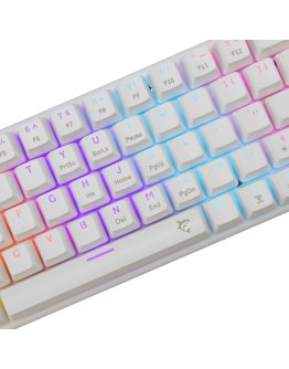 White Shark геймърска механична клавиатура Gaming Mechanical Keyboard WAKIZASHI 2 - Blue Switches (English US), White