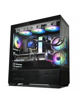 Zalman кутия Case ATX - Chronix BLACK - 3 x 120 mm A-RGB, USB-C, Tempered Glass
