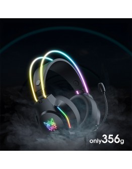 Слушалки Onikuma X26, За компютър, Микрофон, Подсветка, 3.5mm, USB, Черен - 20744