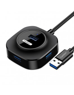 USB хъб Earldom ET-HUB06, USB 2.0, 4 Порта, Черен - 40173