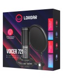 LORGAR Voicer 721, Gaming Microphone, Black, USB