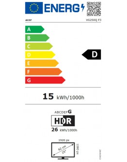 Монитор Acer Nitro VG250QF3bmiipx, 24.5, FHD (1920X1080) I