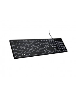 Natec Keyboard Herring Glow US, White Backlight