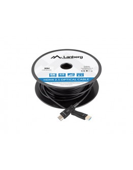 Lanberg HDMI M/M V2.1 cable, 30m, Optical, Black A