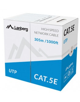 Lanberg LAN cable UTP CAT.5E 305m solid CCA, grey