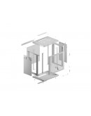 Lanberg rack cabinet 19 wall-mount 12U/600x450 wit