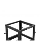 Lanberg open rack 19 9U 600x600-1100 adjustable bl
