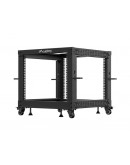 Lanberg open rack 19 9U 600x600-1100 adjustable bl