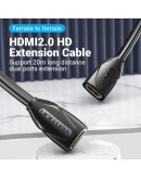 Vention удължителен кабел HDMI v2.0 extension Cable Female to Female 0.5M Black, Gold - AAXBD
