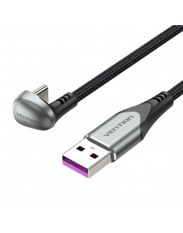 Vention Кабел USB 3.1 Type-C / USB 2.0 AM - 1M Black U-Shaped, Aluminum Alloy 5A - COHHF