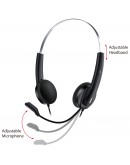 Genius слушалки с микрофон Headset HS-220U - AI, USB-C, Mic, Black