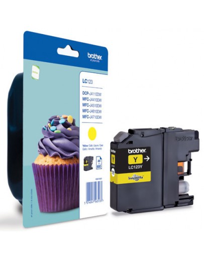 Brother LC-123 Yellow Ink Cartridge for MFC-J4510D