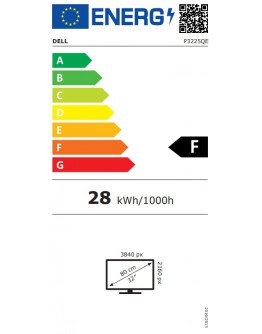 Монитор Dell P3225QE, 31.5 Wide LED Anti-Glare, IPS Panel,