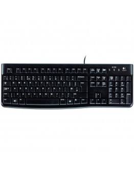 LOGITECH K120 Corded Keyboard - BLACK - USB - US