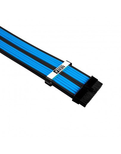 1stPlayer комплект удължителни кабели Custom Modding Cable Kit Black/Blue - ATX24P, EPS, PCI-e - BBL-001