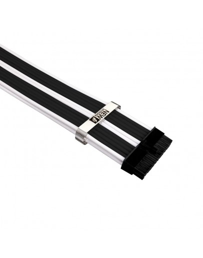 1stPlayer комплект удължителни кабели Custom Modding Cable Kit Black/White - ATX24P, EPS, PCI-e - BKW-001