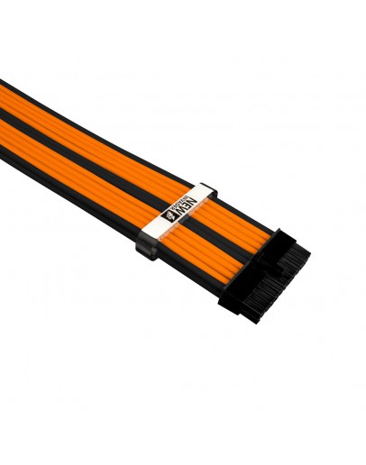 1stPlayer комплект удължителни кабели Custom Modding Cable Kit Black/Orange - ATX24P, EPS, PCI-e - BOR-001