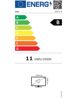 Монитор Acer KA272Gbip, 27 FHD (1920x1080) IPS, ZeroFrame,