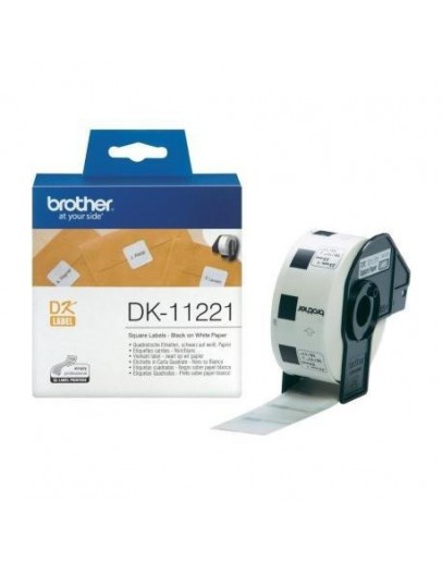 Brother DK-11221 Square Paper Labels, 23mmx23mm, 1