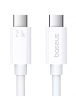 Кабел за данни Baseus Superior 2, Type-C - Type-C, 100W, PD, 1.0m, Бял - 40419