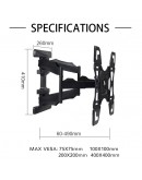 Стойка за телевизор No brand, За стена, С подвижно рамо, До 65